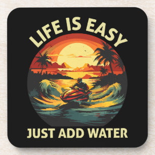 Classic Jet Ski skier Beverage Coaster