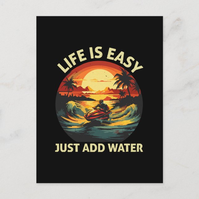 Classic Jet Ski skier Postcard (Front)