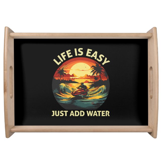 Classic Jet Ski skier Serving Tray (Front)