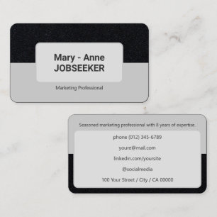 Classic Job Seeker Kraft Paper Style 2 Colored Business Card