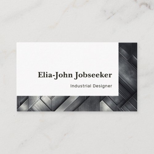Classic Job Seeker Simple Minimalist Gray Steel  Business Card