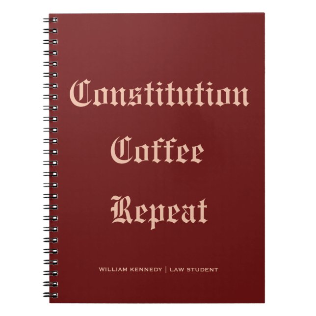 Classic Journal Constitution Note Red Law Student  (Front)