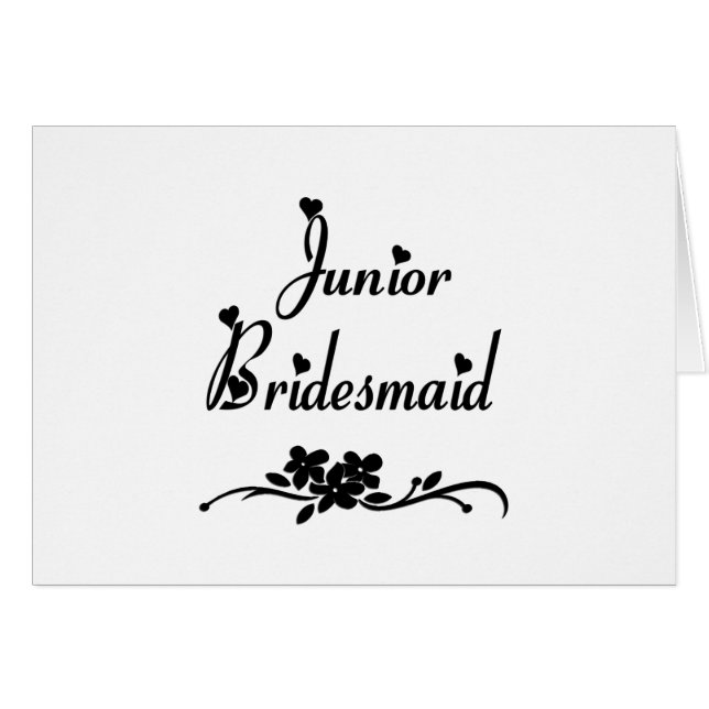 Classic Junior Bridesmaid Cards (Front Horizontal)