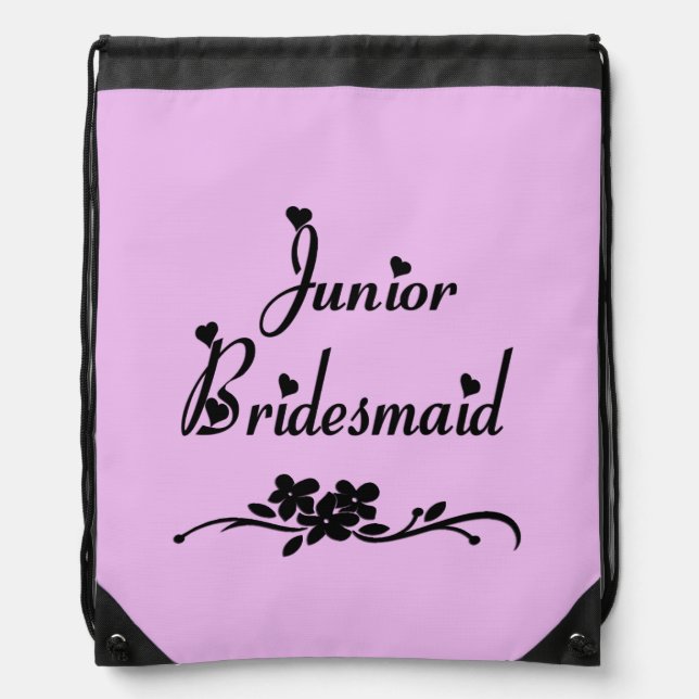 Classic Junior Bridesmaid Drawstring Bag (Front)