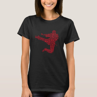 Classic Karate Martial Arts Word Cloud T-Shirt