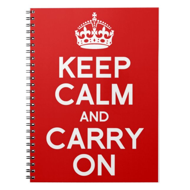 CLASSIC KEEP CALM AND CARRY ON NOTEBOOK (Front)