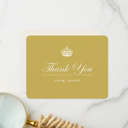 Classic Keep Calm Gold Elegant 60th Birthday Party Thank You Card