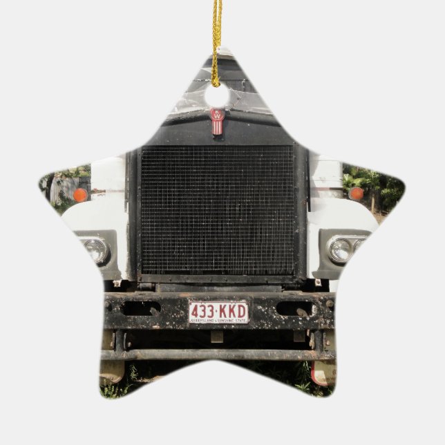 Classic Kenworth Truck Ceramic Ornament (Front)
