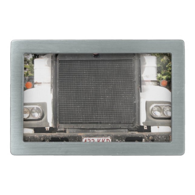 Classic Kenworth Truck Rectangular Belt Buckle (Front)