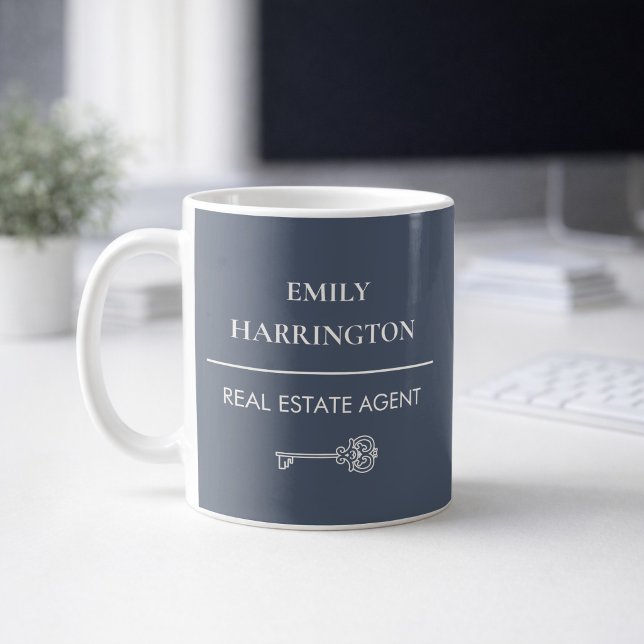 Classic Key Gray Real Estate Agent Coffee Mug (Creator Uploaded)
