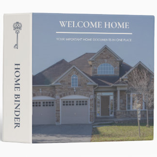 Classic Key Home Gray Real Estate Agent 3 Ring Binder
