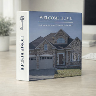 Classic Key Home Navy Real Estate Agent 3 Ring Binder