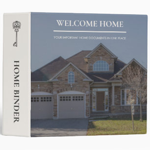 Classic Key Home Neutral Real Estate Agent 3 Ring Binder