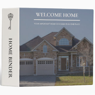 Classic Key Home Neutral Real Estate Agent 3 Ring Binder