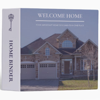 Classic Key Home Purple Real Estate Agent 3 Ring Binder