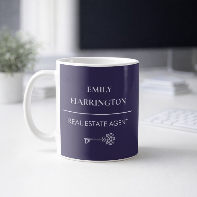 Classic Key Purple Real Estate Agent Coffee Mug (Creator Uploaded)