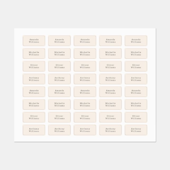 Classic Kid's Name Boy & Girl Clothing Labels  (Sheet)