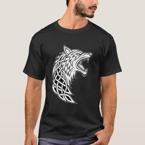 Classic Knotwork Fenrir u2013 Nordic Wolf & Norse 