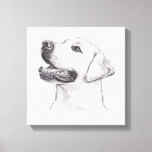 Classic Labrador Retriever Dog profile Drawing Canvas Print