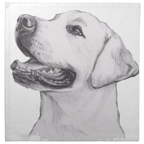 Classic Labrador Retriever Dog profile Drawing Napkin