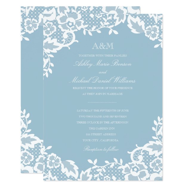 Classic Lace Wedding Invitation