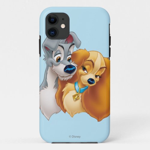 Classic Lady and the Tramp Snuggling iPhone 11 Case