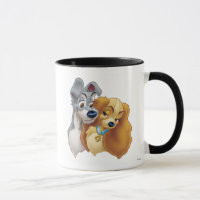 Classic Lady and the Tramp Snuggling Disney Mug