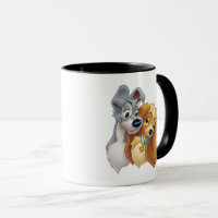 Disney Classic Coffee Cup - Lady and The Tramp Sketches Latte Mug