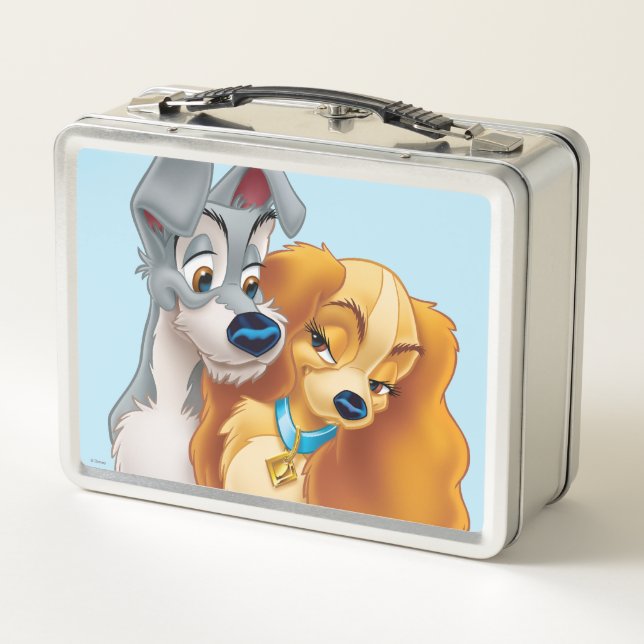Classic Lady and the Tramp Snuggling | His & Hers Metal Lunch Box