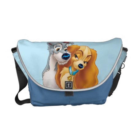 Classic Lady And The Tramp Snuggling Messenger Bag
