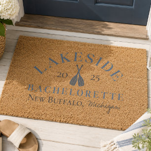 Classic Lake Bachelorette Girls Weekend Fiber Doormat