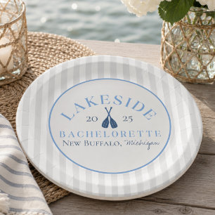 Classic Lake Bachelorette Girls Weekend Paper Plates