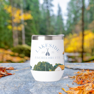 Classic Lake Bachelorette Girls Weekend  Thermal Wine Tumbler