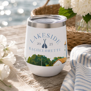 Classic Lake Bachelorette Girls Weekend Thermal Wine Tumbler