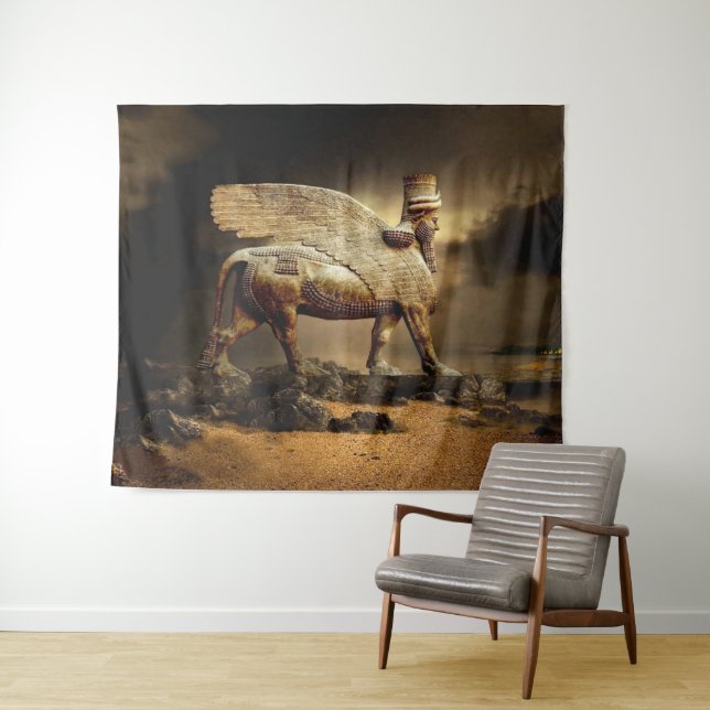 Classic Lamassu Tapestry (In Situ (Horizontal))