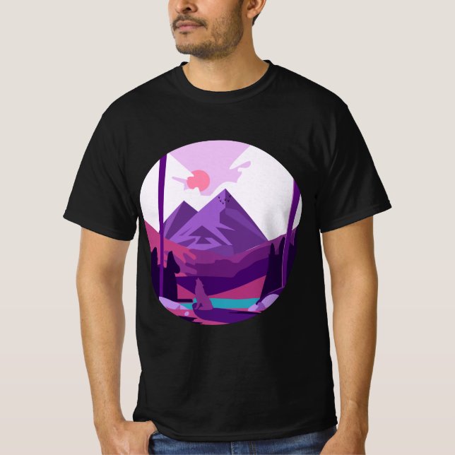 Classic Landscape Scenery T-Shirt. T-Shirt (Front)