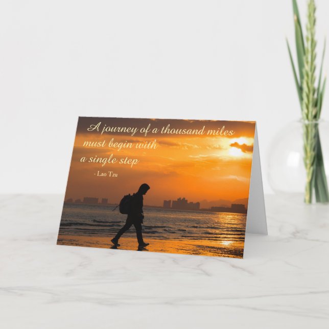 Classic Lao Tzu Journey Quote Card (Front)