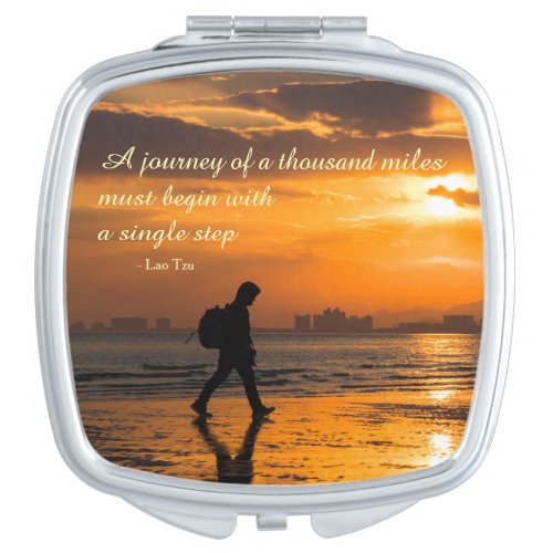 Classic Lao Tzu Journey Quote Compact Mirror