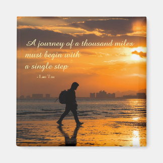 Classic Lao Tzu Journey Quote Magnet