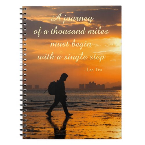 Classic Lao Tzu Journey Quote Notebook