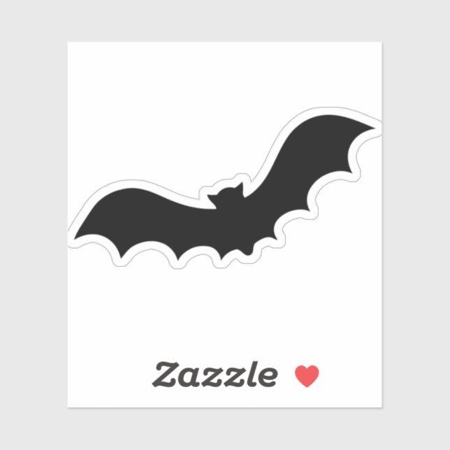 Classic Large Bat silhouette outline Sticker (Sheet)