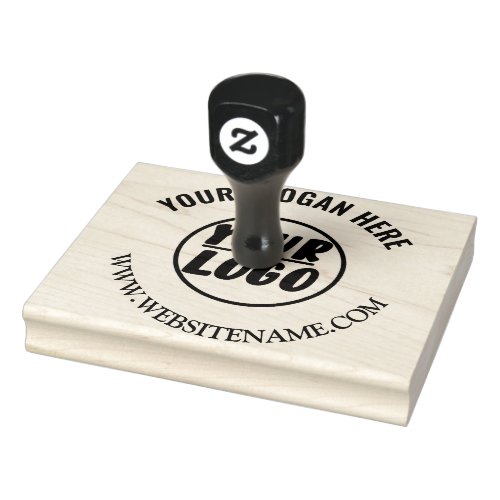 Classic large round Business Custom Logo  Website Rubber Stamp