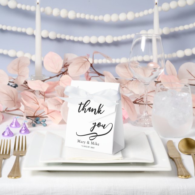 Classic Large Tent Favor Boxes with Thank You Desi (Wedding)