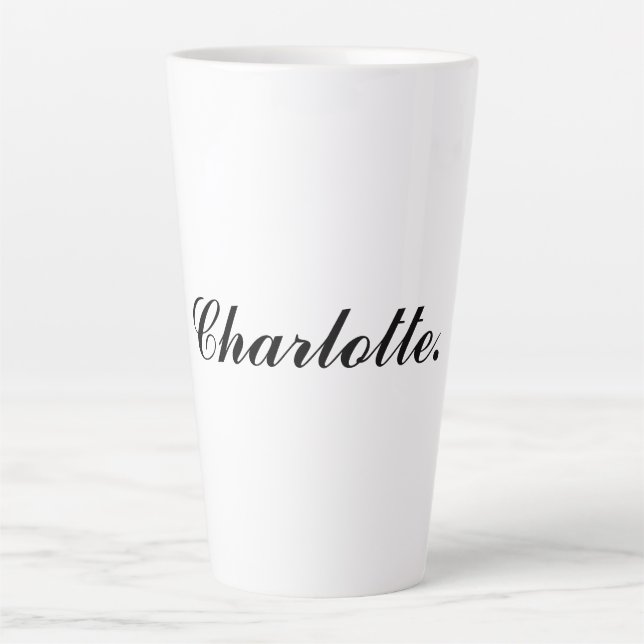 Classic Late Mug Featuring Your Personalized Name (Front)