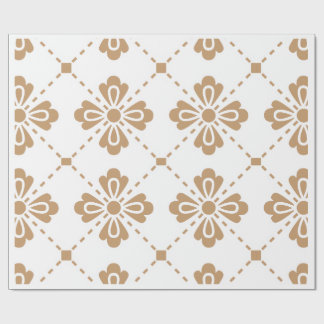 "Classic Lattice" Elegant Floral Pattern Gift Wrap