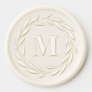 Classic Laurel Wreath Family Monogram Wax Seal Sticker