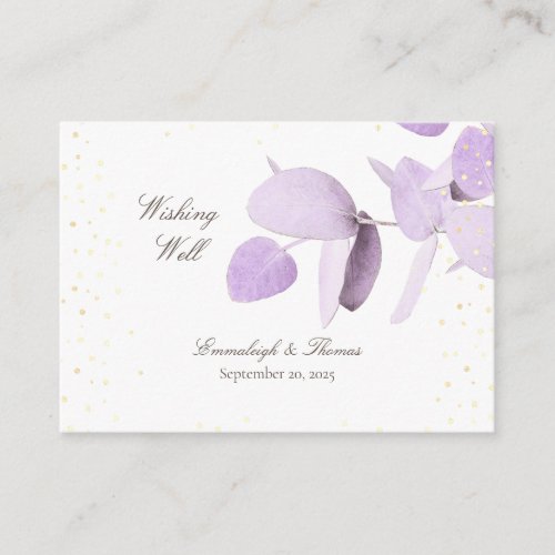 Classic Lavender Eucalyptus Wishing Well Wedding E Enclosure Card