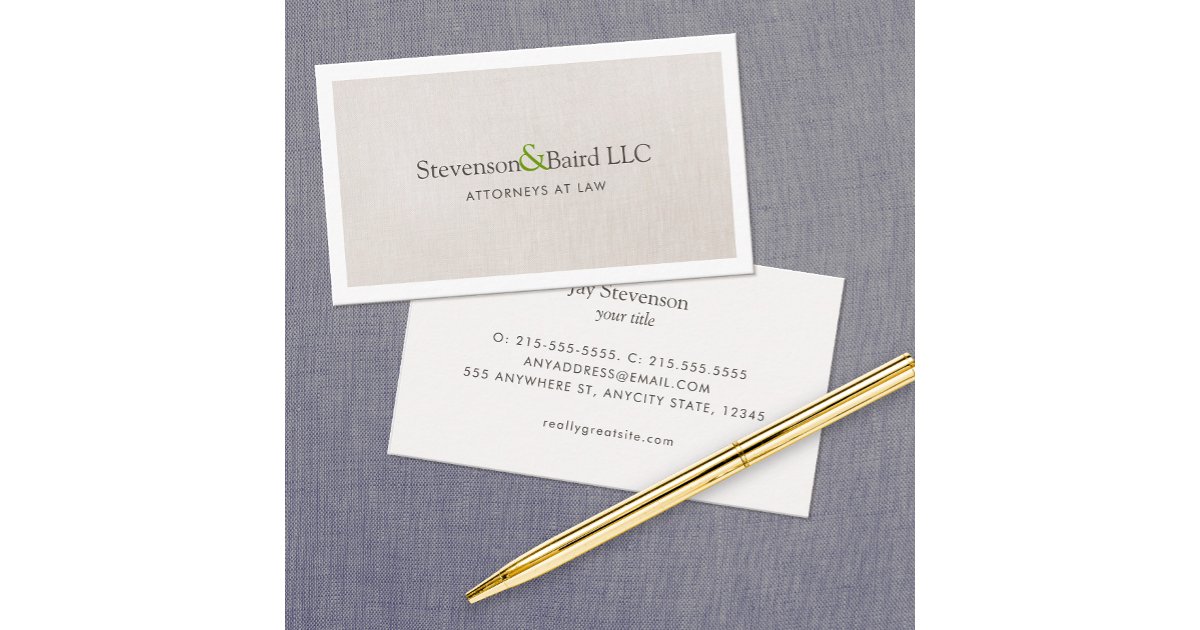 Professional Practice Card Classic Law Practice Attorney Professional Business Card | Zazzle