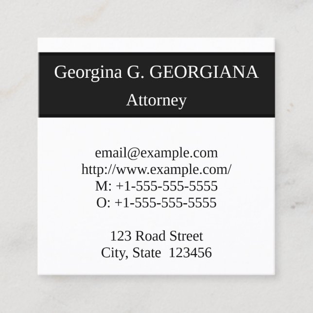 Classic Law Professional Business Card (Front)