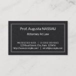 [ Thumbnail: Classic Law Professional Business Card ]